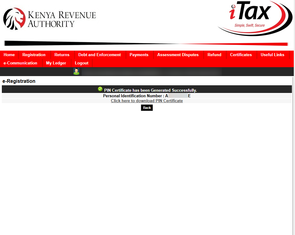 download kra pin certificate