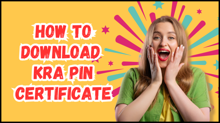 How To Download KRA PIN Certificate: Learn the step-by-step process that you need to follow in order to download KRA PIN Certificate.