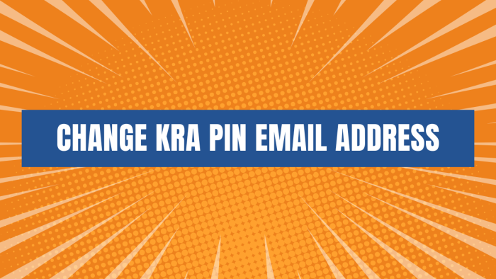 Do you want to Change KRA PIN Email Address on iTax (KRA Portal)? Learn How To Change KRA PIN Email Address using CYBER.CO.KE KRA PIN Services in Kenya.