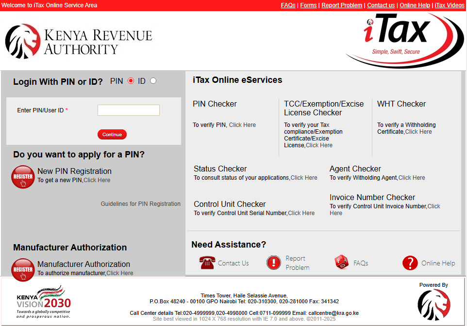 visit iTax (KRA Portal)
