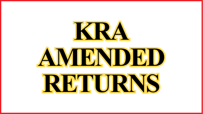 KRA Amended Returns