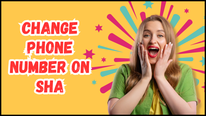change phone number on sha