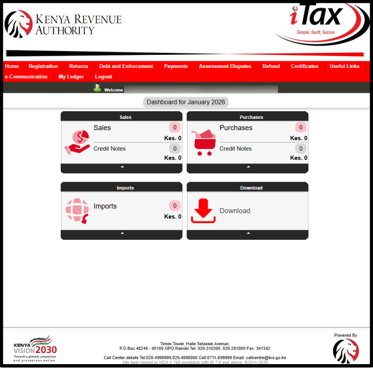 After completing all the required fields, click the “Submit” button. A confirmation message stating “Your KRA password has been successfully changed” will appear on the KRA Portal, and you will be logged in automatically. This confirms that your new password is active and ready for use. Click on “OK” button. 