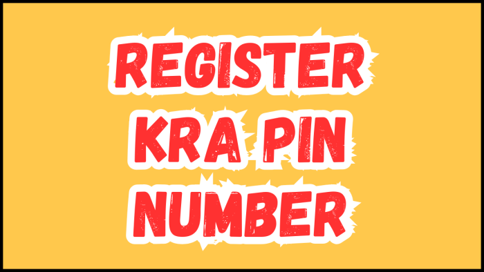 Register KRA PIN Number - Submit your Registration of KRA PIN Number service request and get your KRA PIN Number and KRA PIN Certificate.