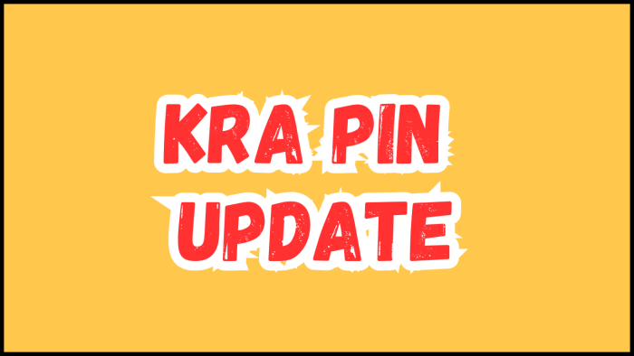 kra pin update