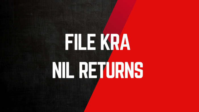 File KRA Nil Returns