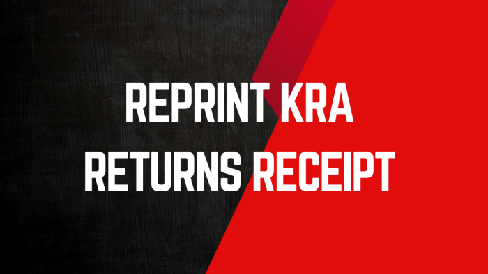 Reprint KRA Returns Receipt