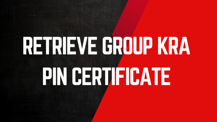 Retrieve Group KRA PIN Certificate