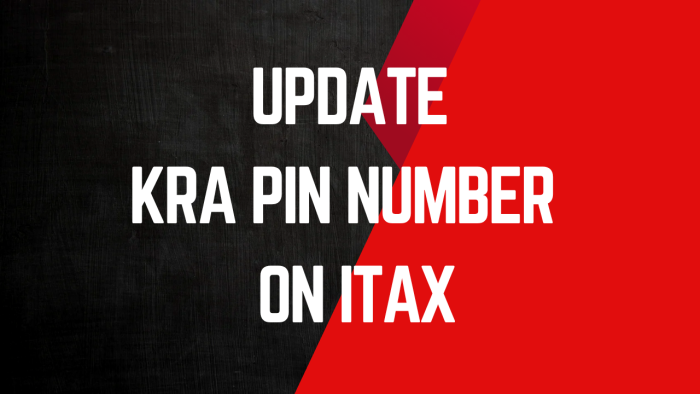 Update KRA PIN Number on iTax
